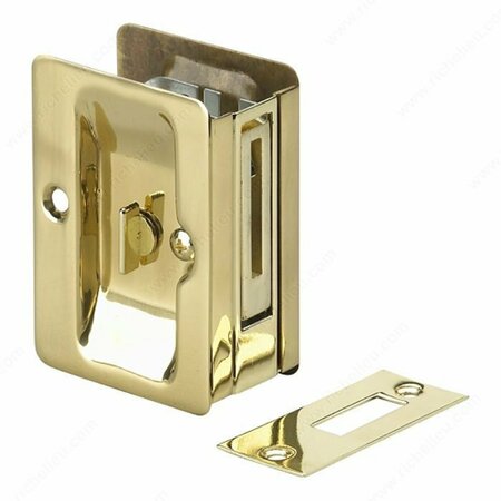 ONWARD MFG Lock Pocket Door Privacy Brass 1701BPSR